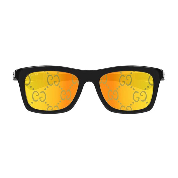 NWT GUCCI SUNGLASSES, UNISEX GOLD GREEN EYEWEAR GUCCI - Picture 1 of 3